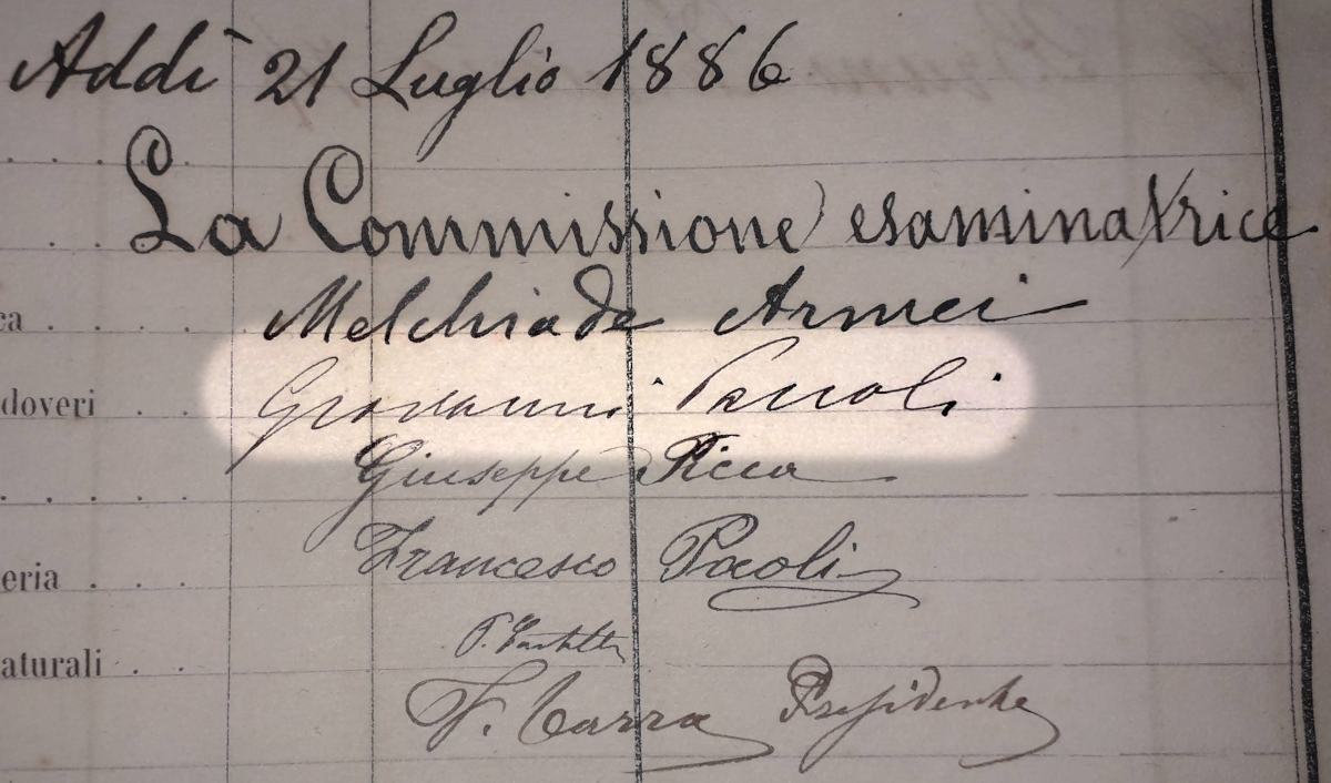 Firma Giovanni Pascoli