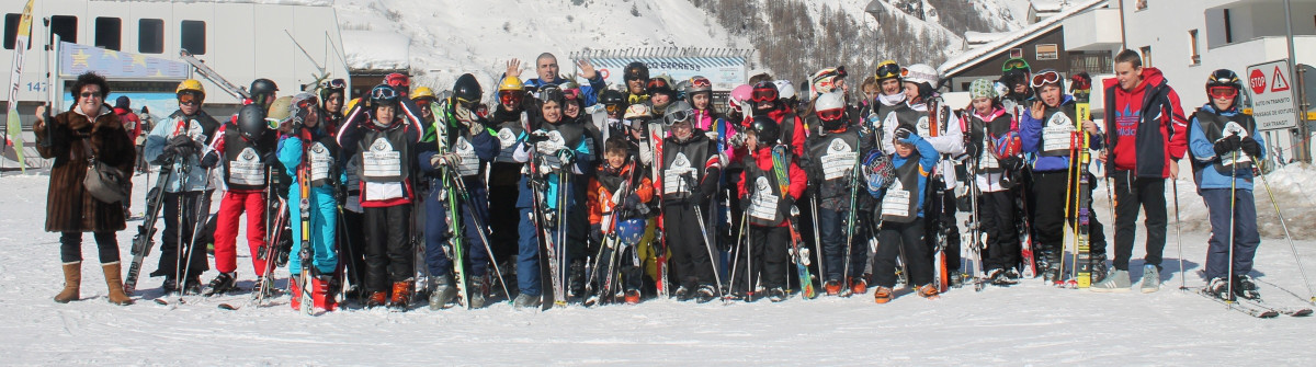 Il gruppo di sciatori della Malaspina-Staffetti