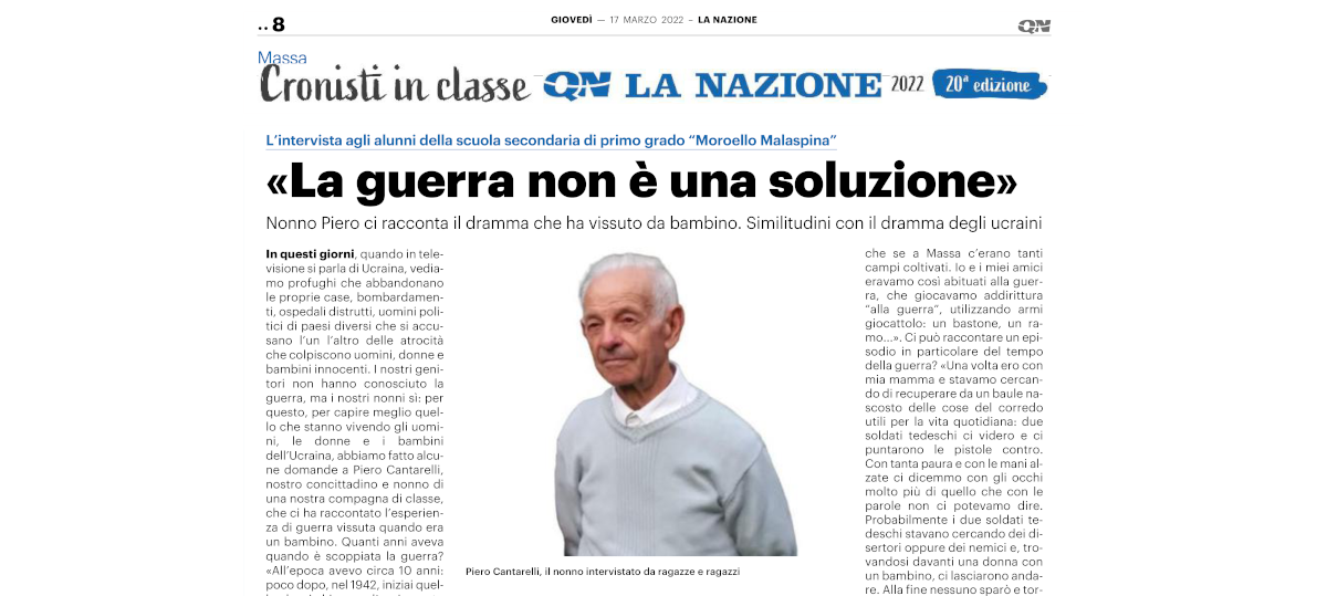 La pagina dei giovani cronisti della Malaspina