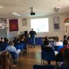 Luca Anghelè nell'Aula Magna della Malaspina